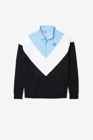 Fila Ekanta 1/4 Zip Negras Azules Blancas | SBDQ17369