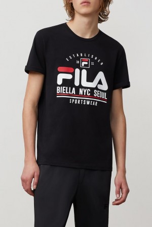 Fila Erico Graphic Tee Negras | MEJW60849