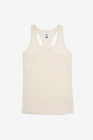 Fila Essentials Racerback Tank 140 Ecru | HBLP16207