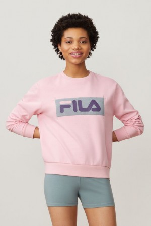 Fila Evelyn Sweatshirt Cpnk/Lead/Ggrp | SJOK32679