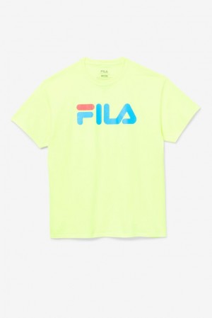 Fila Fila Logo Tee Amarillo Azules Rojas | TZCD73241