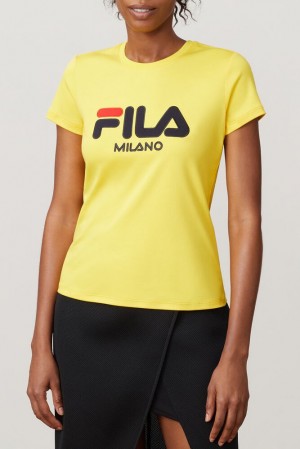 Fila Fila Milano Short Sleeve Tee Amarillo | SOUA81597