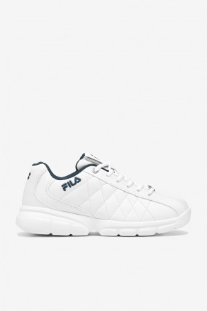 Fila Fulcrum 3 Tennis Shoes Blancas Blancas Azul Marino | QLRT49087