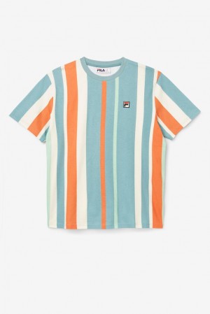 Fila Gach Striped Tee 414 Artic | ROJI09687