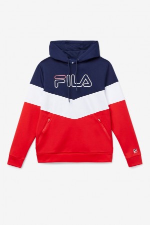 Fila Gerado Tech Hoodie Rojas Blancas | ZHCN50126