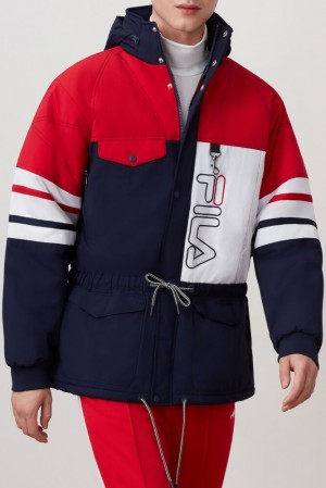 Fila Golia Parka Jacket Peac/Cred/Wht | IUEW32017