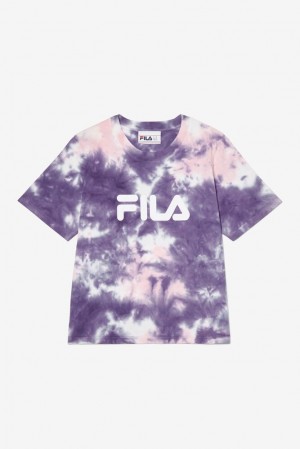 Fila Hannah Tie Dye Tee Rosas | WVTO56034