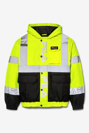 Fila High Visibility Hooded Bomber Jacket Amarillo | ABUC58290