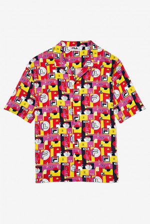 Fila Hollis Hawaiian Festival Shirt Negras | UYTX38205