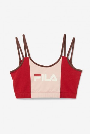 Fila Indira Bra Top Rojas Rosas | ITWR82930