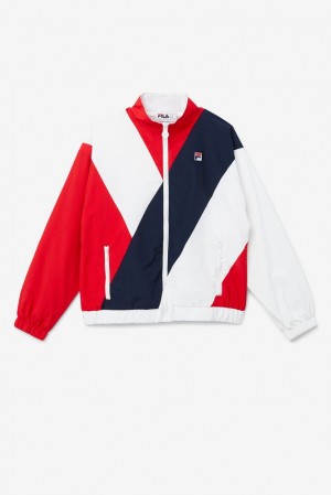 Fila Ishani Windbreaker Rojas Blancas | SQCG43591