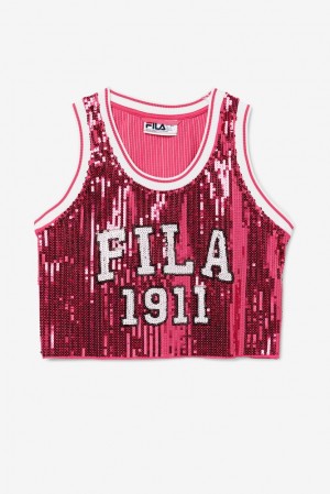 Fila Kiki Glam Crop Jersey 686 Magenta | RBLX89106