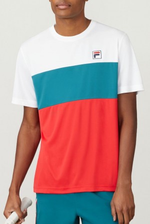 Fila Legend Colorblocked Crew Wht/Cred/Paci | GCTP04695