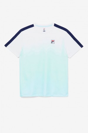 Fila Legends Ombre Crew Blancas Azul Marino | CWVR61893