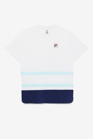 Fila Legends Rally Crew Blancas Azul Marino | BMPK98604