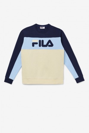 Fila Lesner Fleece Crew 413 Peac/Bsand/Pblu | HEUP43269