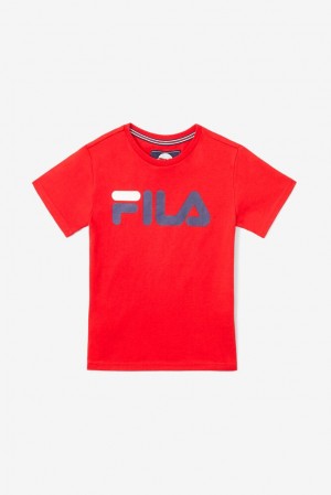 Fila Logo Tee Rojas | KZNC56182