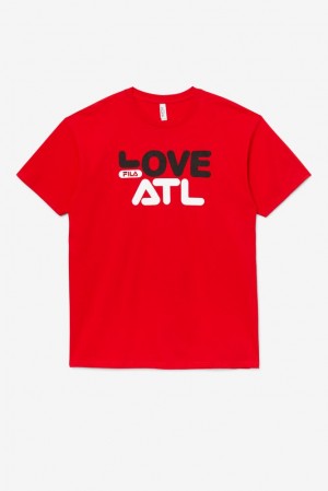 Fila Love Atl Tee Rojas | UOES48917