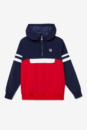 Fila Macker 3 Wind Jacket Rojas Blancas | TSYO90614