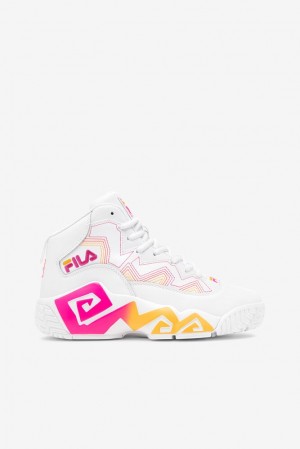 Fila Mb Stitch Sneakers Blancas Rosas Naranjas | DORB67520