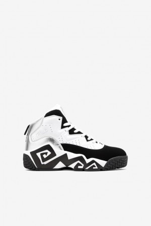 Fila Mb Tennis Shoes Blancas Plateadas Negras | NBQU64035