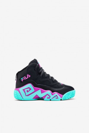 Fila Mb Tennis Shoes Negras Moradas Flores | UJRO35890