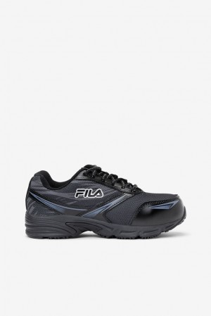 Fila Memory Meira 2 Slip Resistant Composite Toe Shoe Boots Negras Plateadas | FSNM18347