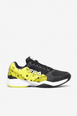 Fila Men’S Volley Zone Tennis Shoes Negras Blancas Amarillo | YBGU94512