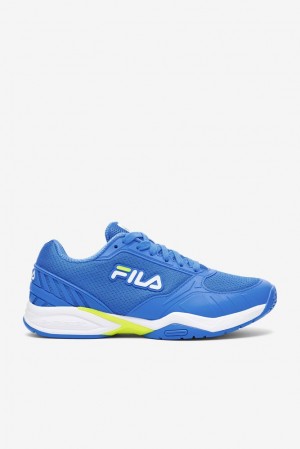 Fila Men’S Volley Zone Tennis Shoes Azules Blancas Amarillo | DBGC34720