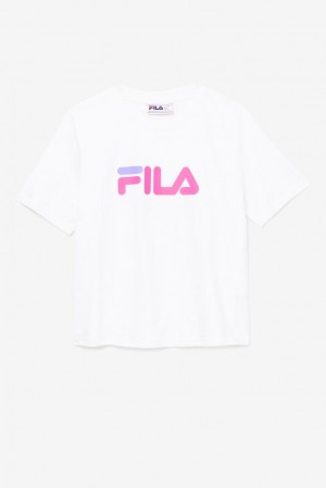 Fila Miss Eagle Tee Blancas Rosas Moradas | NIJH83179