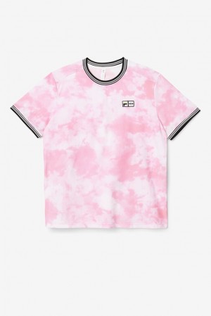 Fila Msgm X Fila Printed Performance Tee Rosas Negras | HABR74093