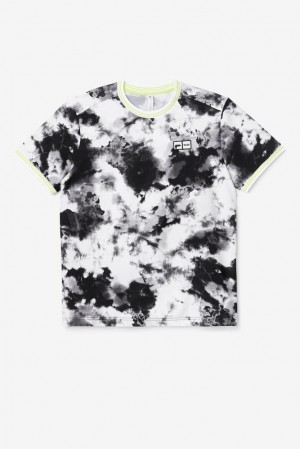 Fila Msgm X Fila Printed Performance Tee Negras | CQFL12570