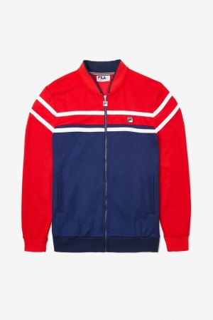 Fila Naso Jacket Azul Marino Rojas Blancas | WVJR08649