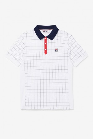 Fila Nile Polo Blancas Rojas | BMKN35619