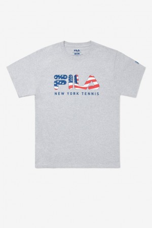 Fila Nyc Fila Flag Tee Gris | RWXB04539