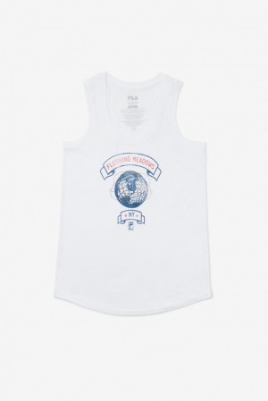 Fila Nyc Globe Tank Blancas | XFOV74063