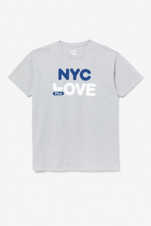 Fila Nyc Love Tee Gris | QVWT02519