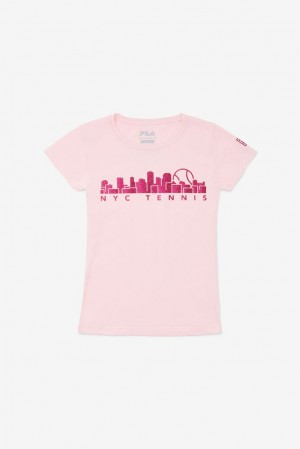 Fila Nyc Sparkle Tee Rosas | UGCY09328