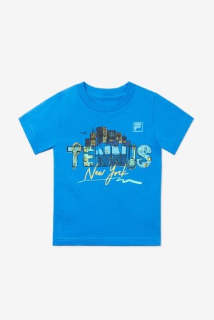 Fila Nyc Toddler Tennis Tee Azul Real Azules | KXYU06278