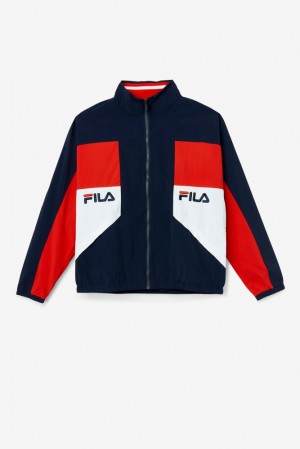 Fila Obasi Wind Jacket Azul Marino Rojas Blancas | ROYG62547