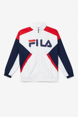 Fila Oliviero Wind Jacket Blancas Rojas | XSDB94051