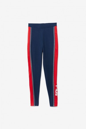 Fila Ona Legging Rojas Blancas | NUFH18974