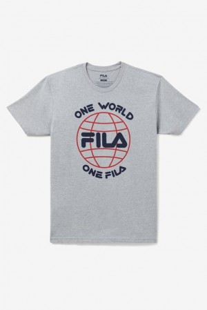 Fila One World Tee Gris | PBCH72149