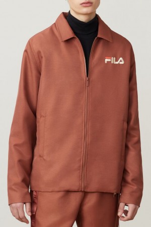 Fila Orbit Woven Jacket 223 Mahogany / Cement / Chili | SOPL65374