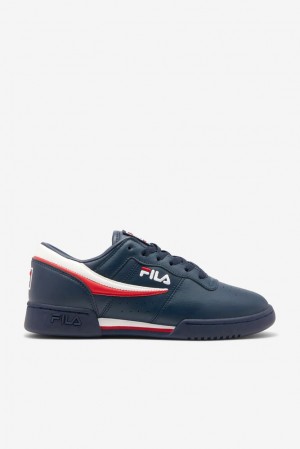 Fila Original Fitness Tennis Shoes Azul Marino Blancas Rojas | BPKY67239