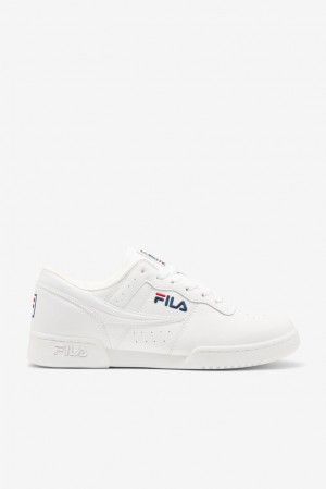 Fila Original Fitness Tennis Shoes Blancas Blancas Azul Marino Rojas | CVPI21749