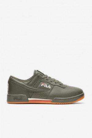 Fila Original Fitness Tennis Shoes Verde Oliva Blancas Rojas | EJNQ53064