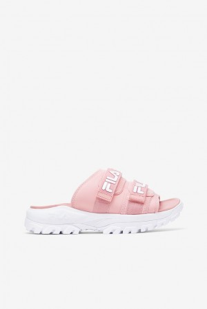 Fila Outdoor Slide Slide Sandals Rosas Rosas Blancas | ZSCV30246