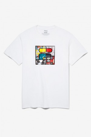 Fila Patchwork Tee Blancas | HGLY96173