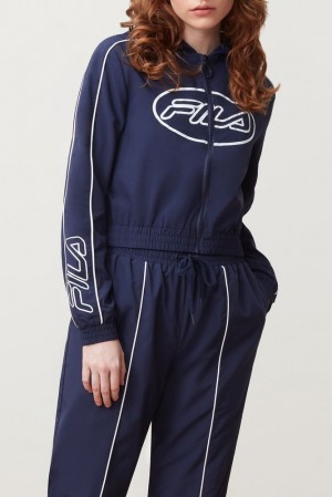 Fila Paulita Wind Jacket Peac/Wht | DHQK01654